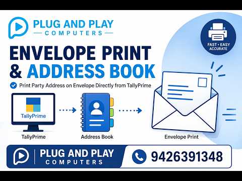 Stop Writing Addresses by Hand! Print Envelopes Directly from Tally - Plug & Play Computers Tally tutorial