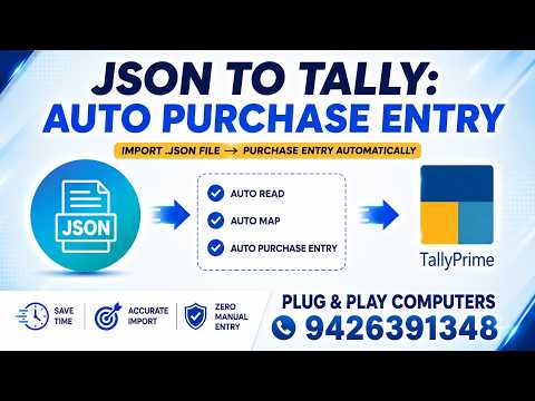 GSTR- 2B Auto-Purchase Entry in Tally | How to Import GSTR 2B Data in Tally - Plug & Play Computers Tally tutorial