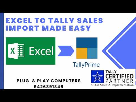 Excel to Tally Sales Import - Inventory + Automatic Ledger Creation -GST & GSTR-1 - Plug & Play Computers Tally tutorial